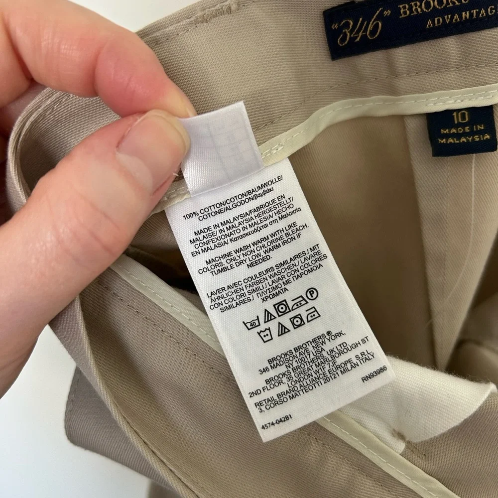 Brooks Brothers 346 Advantage Chino Size 10 Women’s NWOT 100% Cotton - Picture 4 of 7